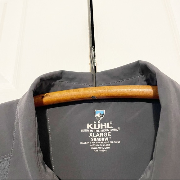 Kuhl Shadow Polo Shirt Size XL Gray Short Sleeve Performance Wicking Outdoor - Picture 2 of 11